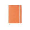 Oberthur Carmen - Cuaderno - historial - A5 - 100 hojas / 200 páginas - papel marfil - ruled - coral cover - cuero