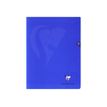 Clairefontaine MIMESYS - Cuaderno - grapado - 240 x 320 mm - 48 hojas / 96 páginas - Seyès - azul marino - polipropileno (PP)