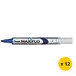 Pentel Maxiflo - Marcador - no permanente - para pizarra - azul - 1.1-2.2 mm - fino - retractil 