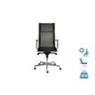 Dileoffice Acer+ - Silla - parte trasera alta - reposabrazos - inclinación - giratorio - malla - negro