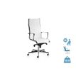 Dileoffice Acer+ - Silla - parte trasera alta - reposabrazos - inclinación - giratorio - 85% polyurethane, 15% cotton - blanco