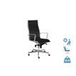 Dileoffice Acer+ - Silla - parte trasera alta - reposabrazos - inclinación - giratorio - 85% polyurethane, 15% cotton - negro