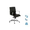 Dileoffice Acer+ - Silla - low-back - reposabrazos - inclinación - giratorio - 85% polyurethane, 15% cotton - negro