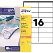 Avery Multi-Purpose Labels - Blanco - 35 x 105 mm 1600 etiqueta(s) (100 hoja(s) x 16) etiquetas para usos múltiples