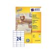 Avery Multi-Purpose Labels 3474 - Papel - adhesivo permanente - blanco - 70 x 37 mm 2400 etiqueta(s) (100 hoja(s) x 24) etiquetas para usos múltiples