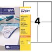 Avery Zweckform 3483 - Papel - adhesivo permanente - blanco - A6 (105 x 148 mm) 400 etiqueta(s) (100 hoja(s) x 4) etiquetas para usos múltiples