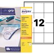 Avery Multi-Purpose Labels 3476 - Papel - adhesivo permanente - blanco - 70 x 70 mm 1200 etiqueta(s) (100 hoja(s) x 12) etiquetas para usos múltiples