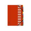 Exacompta Nature Future Harmonika - Carpeta clasificadora - ampliable - 12 compartimentos - rojo