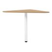 Gautier office YES! - Componente de escritorio - 90° corner (rounded) - roble natural - blanco, RAL 9003 base