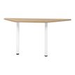 Gautier office YES! - Componente de escritorio - half-moon - roble natural - blanco, RAL 9003 base