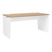 Gautier office YES! - Mesa - rectangular - roble natural - blanco, RAL 9003 base