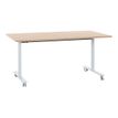 Gautier office YES! - Mesa - móvil - rectangular - roble natural - blanco base