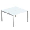 Paperflow Easydesk - Mesa - rectangular - blanco - blanco base