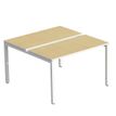 Paperflow Easydesk - Mesa - rectangular - verde haya - blanco base