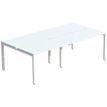 Paperflow Easydesk - Mesa - rectangular - blanco - blanco base