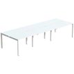 Paperflow Easydesk - Mesa - rectangular - blanco - blanco base