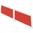 Paperflow - Panel de privacidad de mesa - rojo (paquete de 2)