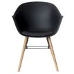 Paperflow Wiseman - Silla - reposabrazos - polipropileno - negro (paquete de 2)