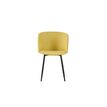 Paperflow Must - Silla - poliéster, espuma de poliuretano, acero revestido de epoxi en polvo - negro, safran (paquete de 2)