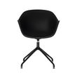 Paperflow Moon - Silla - reposabrazos - giratorio - acero recubierto, injected polypropylene - negro (paquete de 2)