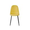 Paperflow Must - Silla - espuma de poliuretano, contrachapado, acero recubierto, 100% poliéster - negro, safran (paquete de 2)