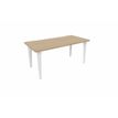 Vinco Evidence - Mesa - rectangular - roble claro - blanco, RAL 9010 base