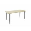 Vinco Evidence - Mesa - rectangular - arce - aluminio, RAL 9006 base