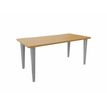 Vinco Evidence - Mesa - rectangular - haya natural - aluminio, RAL 9006 base