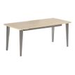 2012349454909-Bureau EVIDENCE - 140 cm - Pieds blancs - Plateau imitation érable-P_79441326_2-1