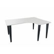 Vinco Evidence - Mesa - 90° right angled - blanco, RAL 9010 - gris grafito, RAL 7016 base