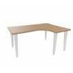 Vinco Evidence - Mesa - 90° right angled - roble claro - blanco, RAL 9010 base