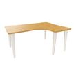 Vinco Evidence - Mesa - 90° right angled - haya natural - blanco, RAL 9010 base