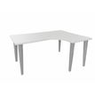 Vinco Evidence - Mesa - 90° right angled - blanco, RAL 9010 - aluminio, RAL 9006 base