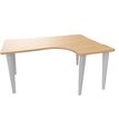 Vinco Evidence - Mesa - 90° right angled - roble claro - aluminio, RAL 9006 base