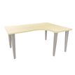 Vinco Evidence - Mesa - 90° right angled - arce - aluminio, RAL 9006 base