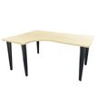 Vinco Evidence - Mesa - 90° left angled - arce - gris grafito, RAL 7016 base