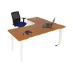 Vinco Evidence - Mesa - 90° left angled - cereza - blanco, RAL 9010 base
