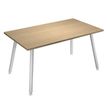 Artarredi Leonardo - Mesa - rectangular - roble - blanco base