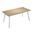 Artarredi Leonardo - Mesa - rectangular - roble - blanco base