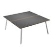 Artarredi Leonardo - Escritorio - rectangular - antracita - blanco base