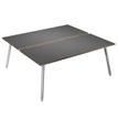 Artarredi Leonardo - Escritorio - rectangular - antracita - blanco base