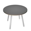 Artarredi K67 Skinny Metal - Mesa - redondo - antracita - matte white (RAL 9010) base