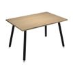 Artarredi Leonardo - Escritorio - rectangular - roble - negro mate base