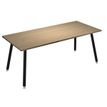 Artarredi Leonardo - Mesa - rectangular - roble - negro mate base