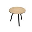 Artarredi K67 Skinny Metal - Mesa - redondo - roble - negro mate base