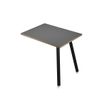 Artarredi Leonardo - Desk side return - rectangular - antracita - negro mate base