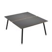 2012349511794-Bureau Bench LEONARDO - L140 x H74 x P168 - Pieds métal noirs - Anthracite chants chêne-P_79441730_1-0