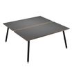 2012349511817-Bureau Bench LEONARDO - L160 x H74 x P168 - Pieds métal noirs - Anthracite chants chêne-P_79441731_1-0
