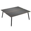 2012349511831-Bureau Bench LEONARDO - L180 x H74 x P168 - Pieds métal noirs - Anthracite chants chêne-P_79441732_1-0