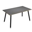 Artarredi Leonardo - Escritorio - rectangular - antracita - negro mate base
